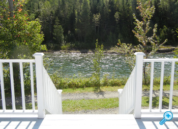 The Saint John River, as seen from the camp's veranda.